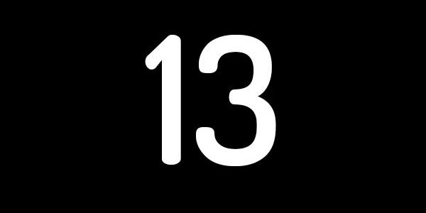 numero 13 negro número 13