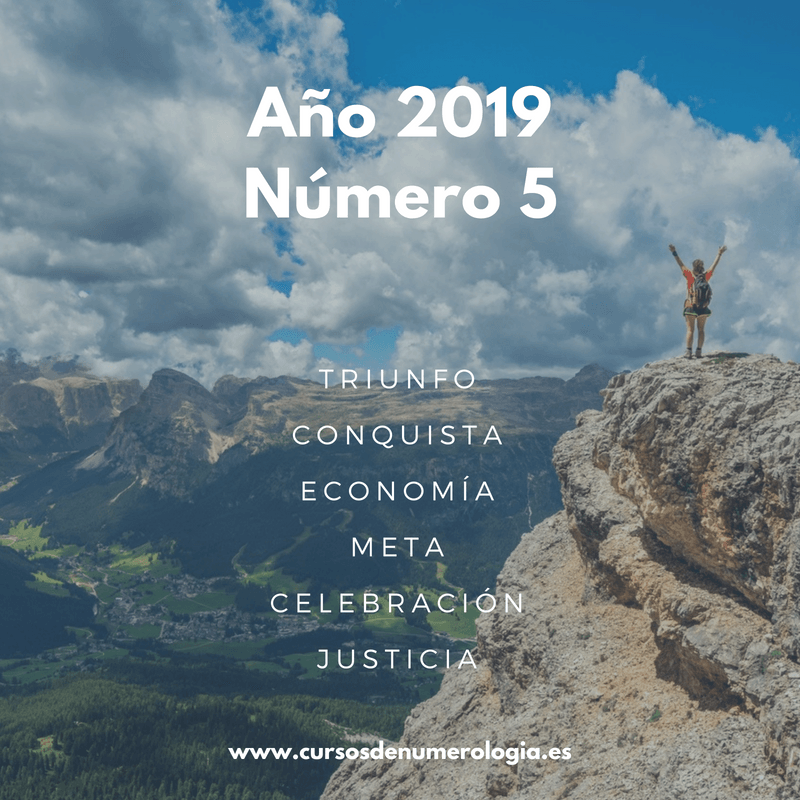 año numerológico 2019 para el número 5